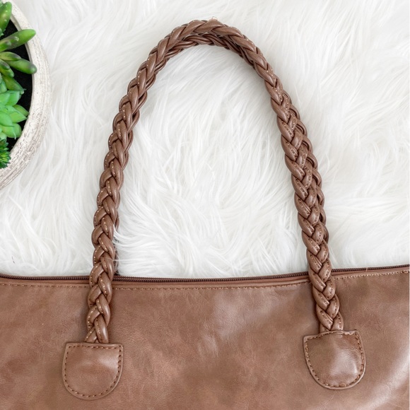 Altar’d State Brown Leather Bow Shoulder Bag Purse - Picture 8 of 15